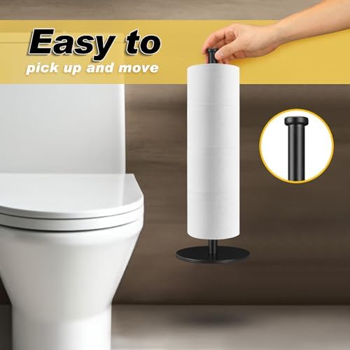 HHAOLUDUO Double-Action Toilet Paper Holder Stand