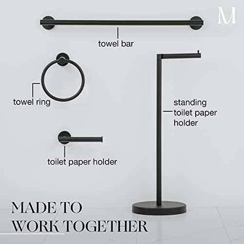Mat Black Towel Ring - Durable Bathroom Towel Holder