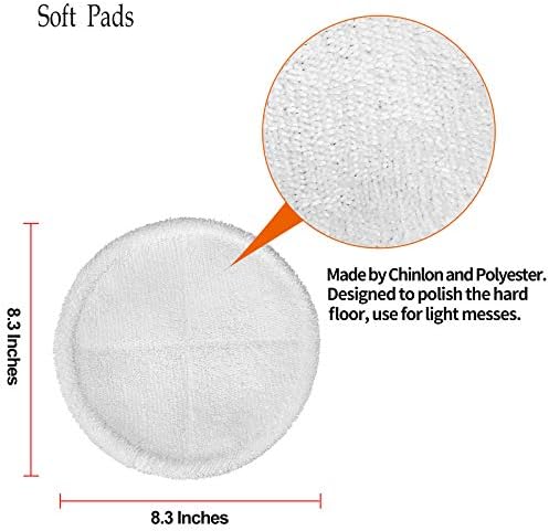 MATFORCA12Pack Spinwave 20399 Mop Pads Soft Reusable for Hard Floors