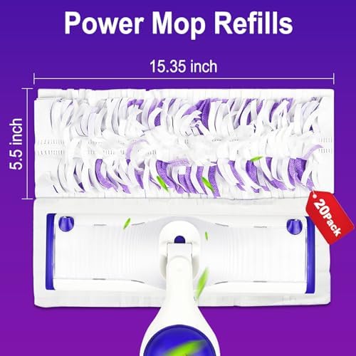 20 Pack Disposable Mopping Pads for Swiffer PowerMop Multi-Surface Cleaning