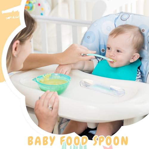 Lallisa 2 Pcs Double Head Baby Silicone Food Spoon for infants