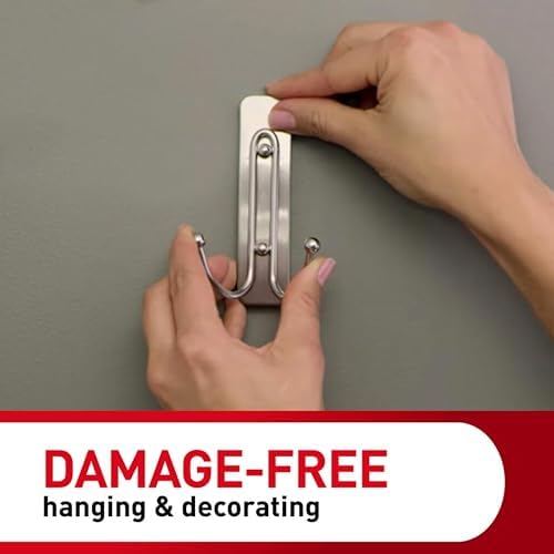 Secure Double Bathroom Wall Hook with Adhesive Strip