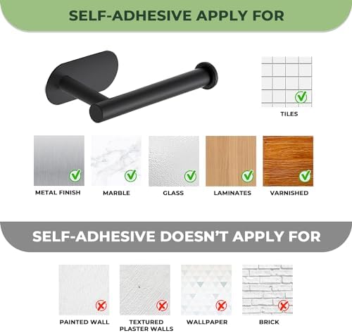 Matte Black Stainless Steel Toilet Paper Holder