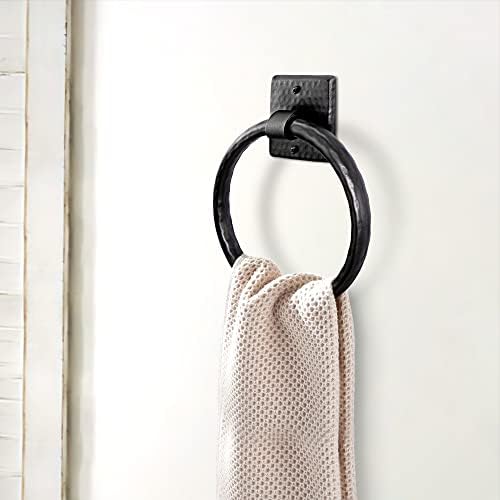 Elegant Wall-Mount Towel Holder for Rustic Style
