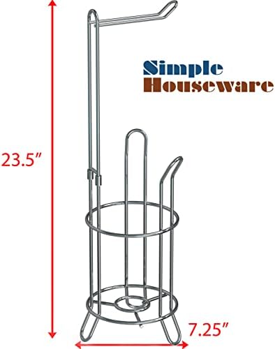 Simple Houseware Toilet Paper Storage Holder Stand Chrome