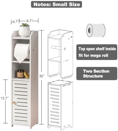 Compact Space-Saving Toile Paper Holder Stand - Perfect for Small Bathrooms