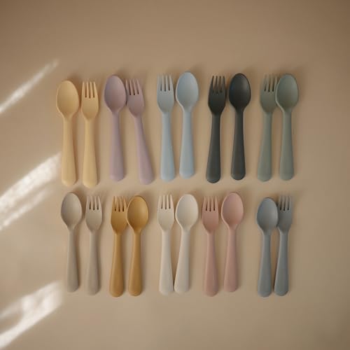 Mushie Safe plastic Flatware Set for Kids