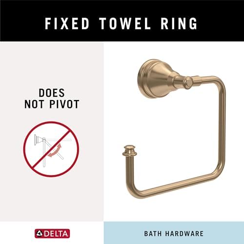 Delta Mylan 1-Pack Towel Ring Holder Champagne Bronze - Bathroom Kitchen Accessory