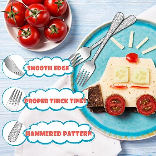HaWareStainless Steel Kids Forks 9-Piece Set for ToddlerBaby Feeding Essentials