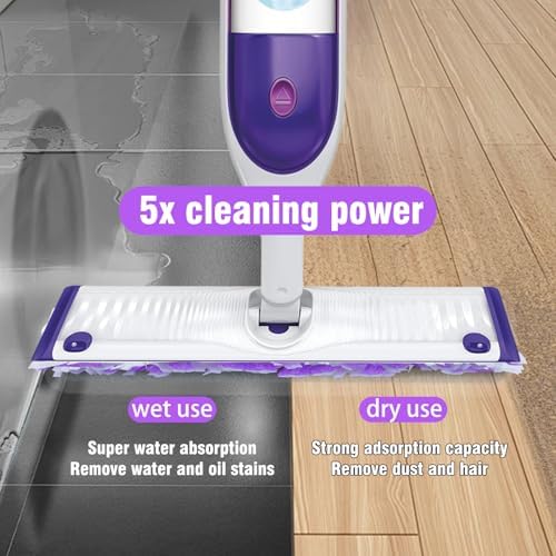 SAUAUSUN Swiffer PowerMop Disposable Pads x25 - Multi-Surface Wood Mops Replacement