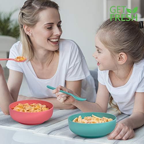 Bamboo Kids Spoons Set - Bright and Reusable for Toddlers