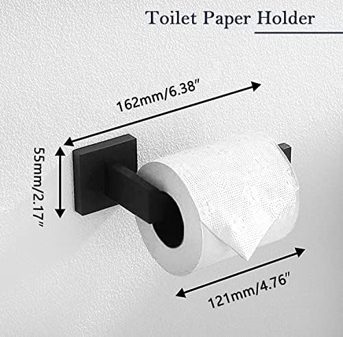 5-Piece Matte Black Bathroom Hardware Set 1