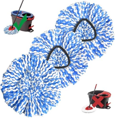 Mop Head Replacement 3-Pack Spin Mop Refill