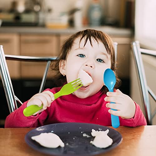 PLASKIDY Kids Spoons Set of 18 - BPA Free Dishwasher Safe