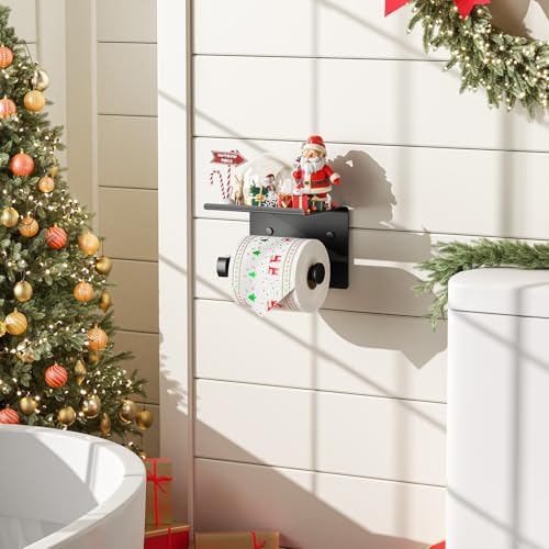 Stainless Steel Toilet Paper Holder with Phone Shelf Rustproof