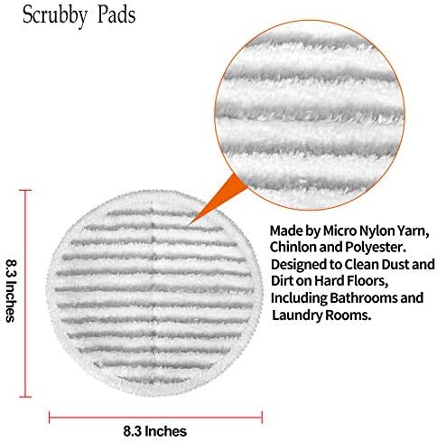 MATFORCA12Pack Spinwave 20399 Mop Pads Soft Reusable for Hard Floors