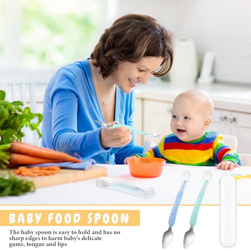 Lallisa 2 Pcs Double Head Baby Silicone Food Spoon for infants