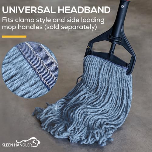 KLEEN HANDLER 3-Pack Replacement Mop Heads Durable Effective Blue Mop