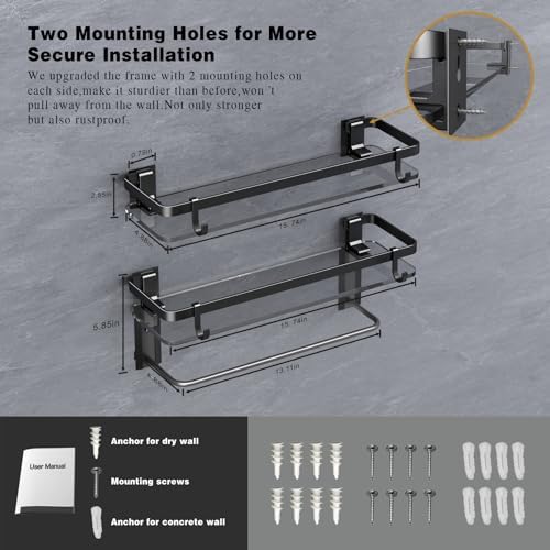 Secure Black tempered Glass Shelf 157in Extend your space