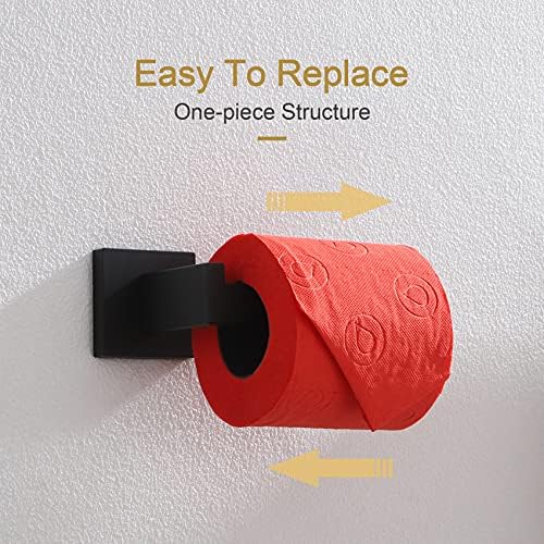KOKOSIRI Black Toilet Paper Holder Stainless Steel