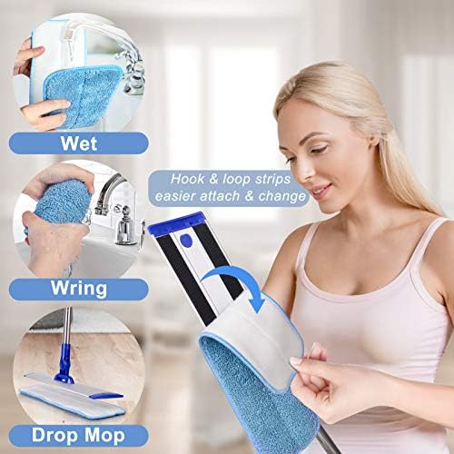 18 Professional Microfiber Mop Clean Hard Surfaces Effortlessly