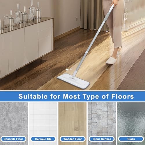 Compact Extendable Flat Mop for Easy Floor Cleaning
