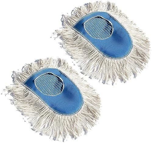 Heavy-Duty Durable Industrial-Strength Hand-Sewn Natural Cotton Wedge Dust Mop Head