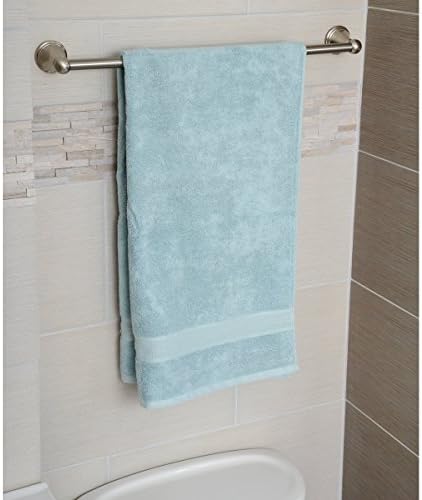 Amazon Basics Bamboo Towel Bar Satin Nickel