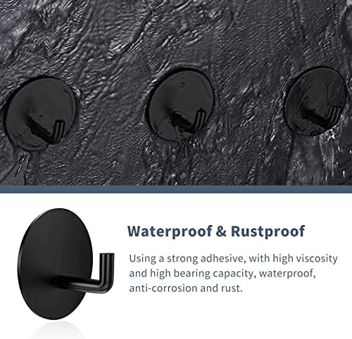 Rise Age 4-pack stainless steel bathroom hooks waterproof strong 6 lb load