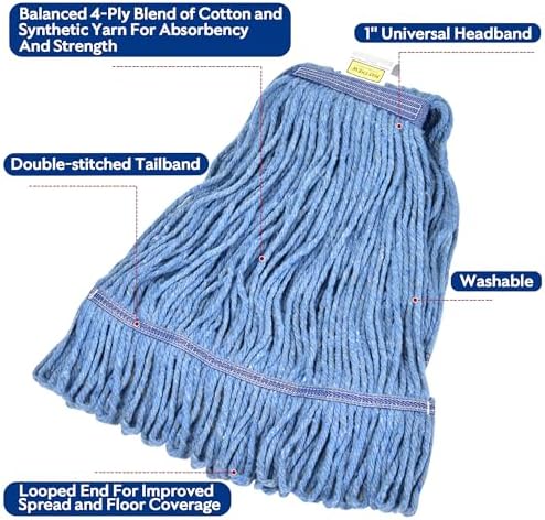 Heavy-Duty Replacement Mop Head for Commercial Mopping