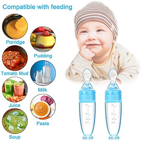 2-Pack Silicone Baby Spoons Feeding for Infants
