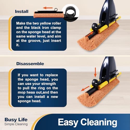 Professional Grade Sponge Mop for Home Commercial Use