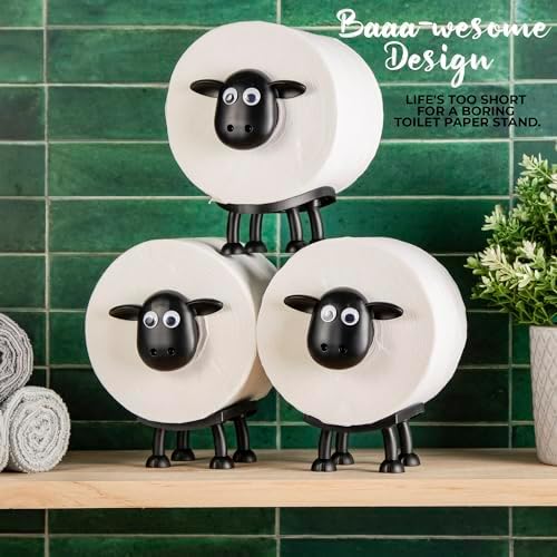 Adorable Sheep Toilet Roll Holder Set