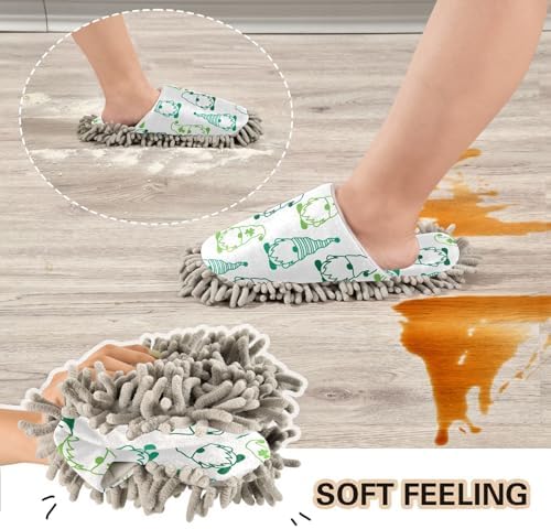 Burbuja St Patrick Gnome Mop Slippers - Great for Cleaning