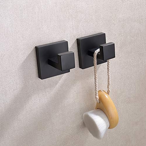TASTOS Bath Towel Coat Hangers Stainless Steel Modern Black Design