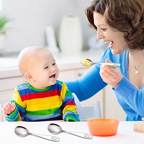 Pimoys 9-Piece Toddler Spoons Set Safe Stainless Steel Kids Cutlery