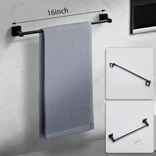 Matte Black Bathroom Hardware Set 4 Pieces
