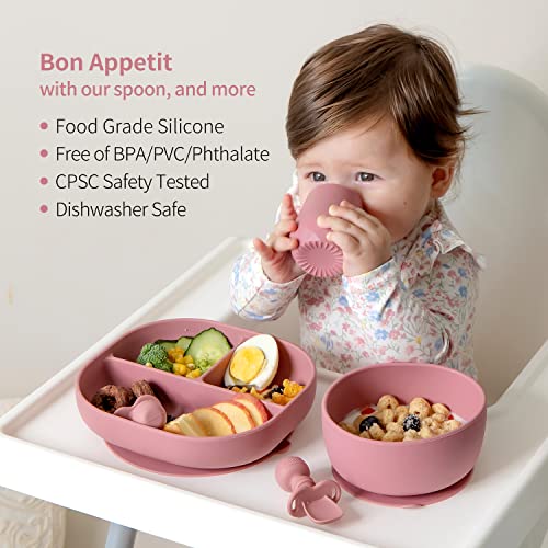 SAMiGO Silicone Baby Spoons Set of 3 6 Months