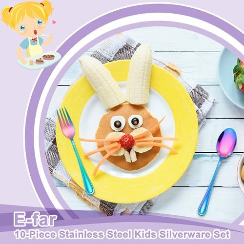 Perfect for Kids E-far Rainbow Toddler Utensils Set