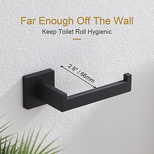 KOKOSIRI Black Toilet Paper Holder Stainless Steel