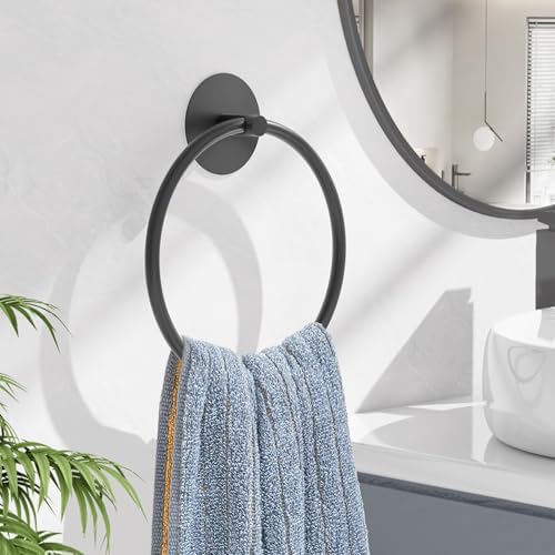Matte Black Bathroom Towel Holder - Durable and Stylish
