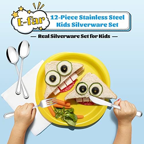 E-far Kids Stainless Steel Flatware Set