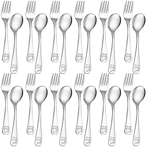 Perfectly Sized for Kids 12 Set stainless steel toddler utensils