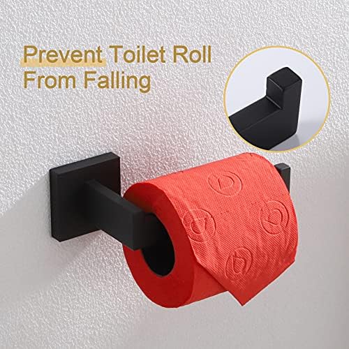 KOKOSIRI Black Toilet Paper Holder Stainless Steel