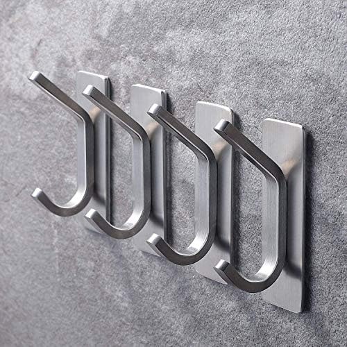 Sturdy 4-Pack Self-Adhesive Towel Hooks for Bathroom Kitchen Coppa