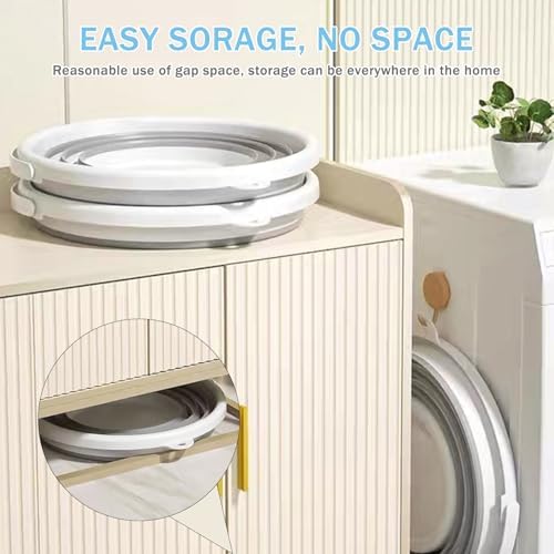 2-Pack Collapsible Mopping Buckets Durable RV Camping Cleaning Essentials
