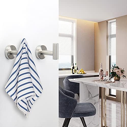 NearMoon 4-Piece Stainless Steel Robe Hook Set