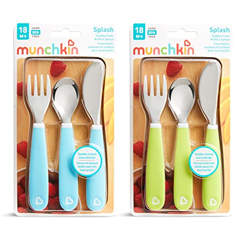 Munchkin Splash Toddler Utensil Set BPA-Free Safe for Kids Endless Fun