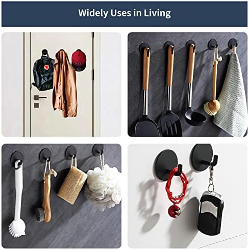 Rise Age 4-pack stainless steel bathroom hooks waterproof strong 6 lb load