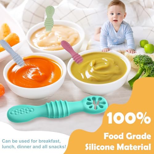 DF DUALFERV silicone baby spoons 8-pc set for weaning